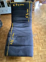 Verstellbare Relaxliege grau 178 cm Länge Metallgestell