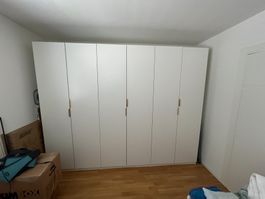 IKEA PAX Wardrobe 300cm White, 6 doors  Wrapped in Rütihof