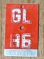 GL 86 - VELONUMMER - FAHRRADSCHILD - PLAQUE DE VELO - GL 86