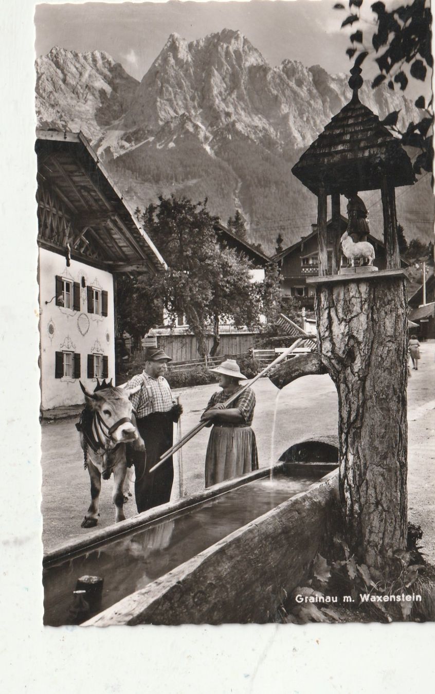 Cartoline postali: Grainau Bauer am Brunnen – Usato da Lumbrein venduto da made02