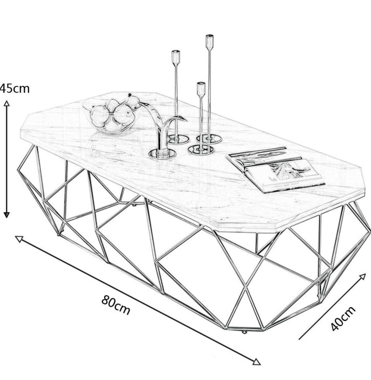 Tavoli: Table basse en marbre naturel blanc avec structure dorée – Usato da Orpund venduto da lilipo 2