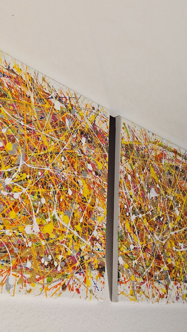 Gemälde: Tableaux abstraits style jackson pollock abstrait minimalist – Neu (gemäss Beschreibung) aus Le Locle von fab_c9hh 5