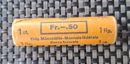 Originalrolle 1 Rappen Schweiz  Total Fr. 0.50
