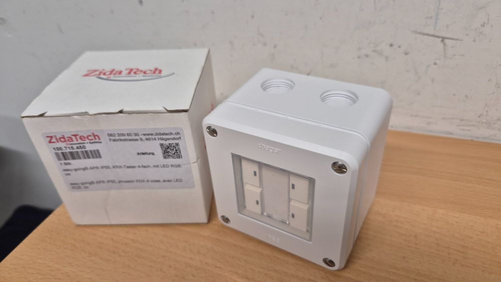 KNX-Taster mit RGB 4-fach IP55 Aufputz easy-going (Neu und ...
