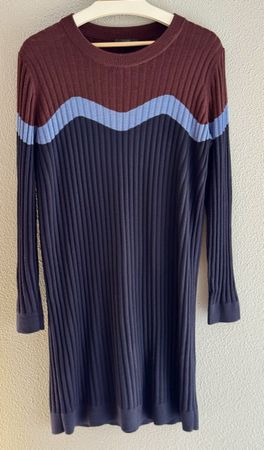 COS TRI-COLOR KNITTED DRESS SIZE L