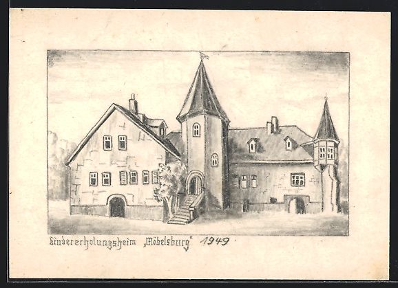 Cartoline postali: Handgemalt: Möbisburg, Kindererholungsh – Usato da Berlin venduto da bartko-reher