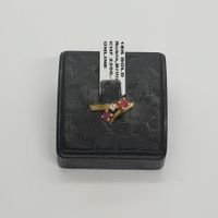 Echt 18K Gold - Diamant, Rubin Ring