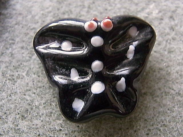 Perle (finte): 2 Glas Schmetterlinge 15mm, schwarz – Usato da Alpnachstad venduto da perlengaby 1