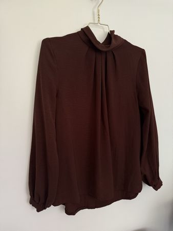 Blouse in chocolate brown NEW