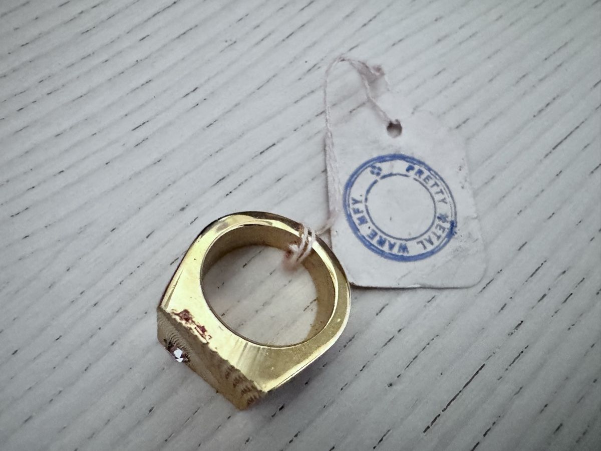 Bagues: Cufflink, gold-colored, one stone, used – D'occasion à Zürich par 613_g8jy 3