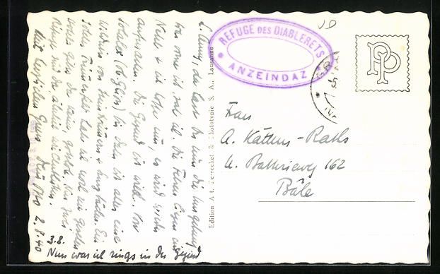 Cartoline postali: Anzeindaz, Kühe auf der Weide, Refuce R – Usato da Berlin venduto da bartko-reher 1