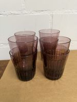 6 KINTO Trinkgläser – Rosa / Aubergine – 6er-Set