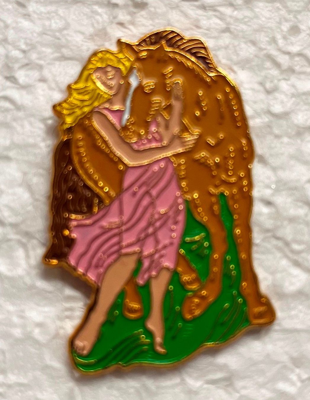 Placchette & Badge: Pin Simone Erni - Frau mit Pferd – Usato da Obernau venduto da Wgnom