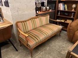 Antikes Sofa Holzgestell Stoffbezug gestreift gebraucht