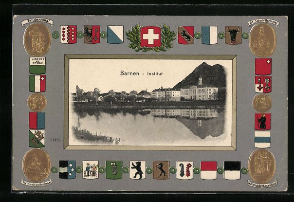 Ansichtskarten: Passepartout-Lithographie Sarnen, Instit – Gebraucht aus Berlin von bartko-reher