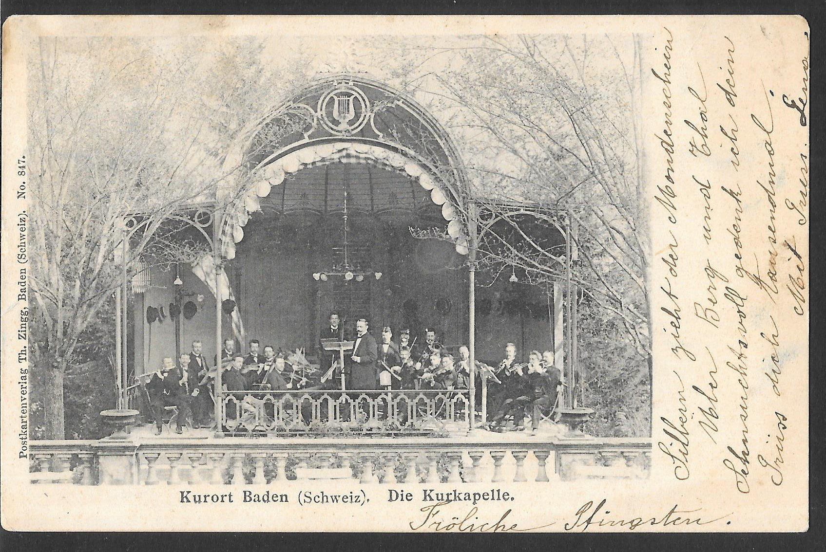 Cartes postales: Baden Kurkapelle – D'occasion à Olten par clotaldi