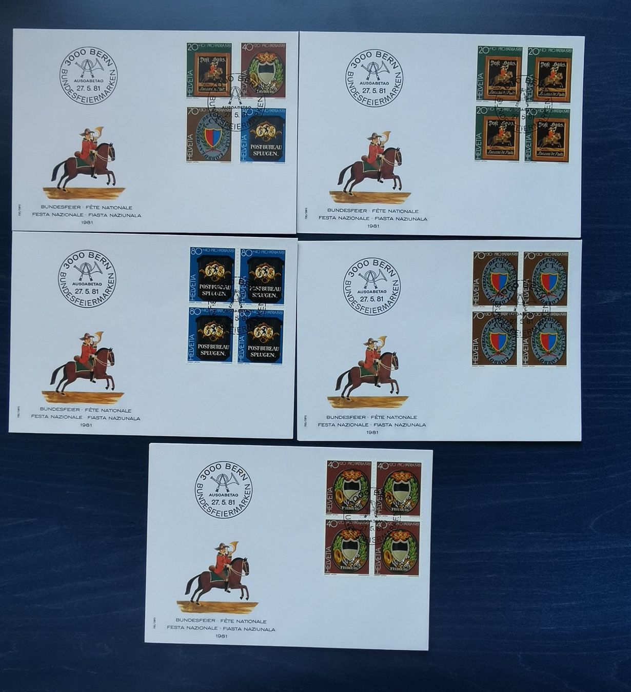 Tous les timbres: FDC PP 1981 – Neuf (Voir description) à Aadorf par Chnorli-Furz