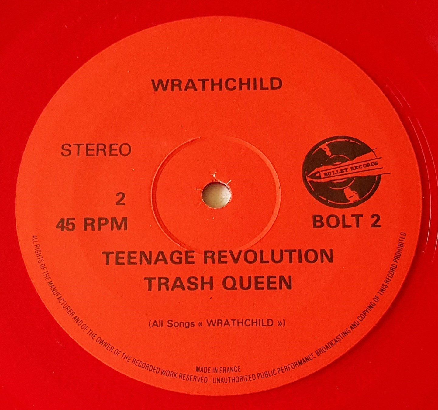 Dischi in vinile: Wrathchild - Stackheel Strutt - 1983 - First Press Red Vinyl – Usato da Uster venduto da Zardodel 5