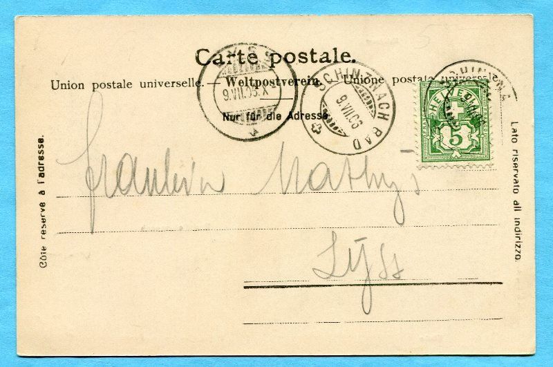 Ansichtskarten: Bad Schinznach 1906 – Gebraucht aus Opfikon von Prophila 1