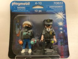 PLAYMOBIL DUO PACK FIGURES 70822 POLIZIOTTO E WRITER