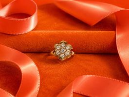 Neuer 16K Roségold-Ring 583 mit Zirkonia Bague letzte