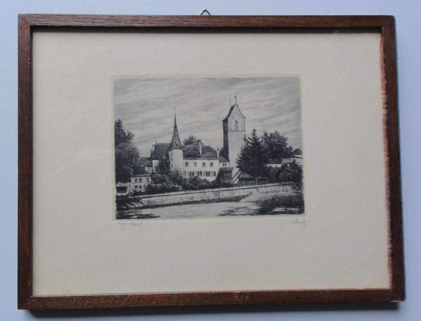 Incisioni: Original Radierung Kirche Schloss – Usato da Frauenfeld venduto da Astra13 5