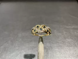 Damenring 14k Gold Saphire&Diamant