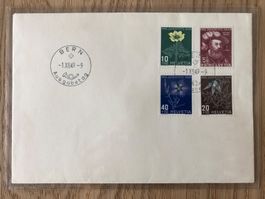 FDC Pro Juventute 1949 ohne Adresse Stempel deutsch