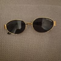 Sonnenbrille Steve Madden goldfarben oval guter Zustand