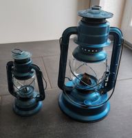 2er Set blaue Petroleumlampen/Sturmlaternen von Dietz