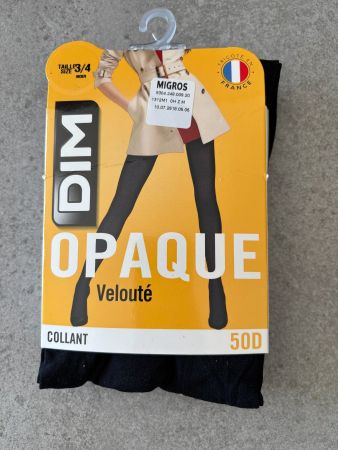 Collant DIM Opaque Velouté 50D, Taille 3/4, Neuf 42 - 44