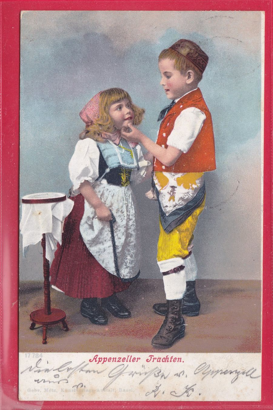Cartoline postali: APPENZELLER KINDER-TRACHTEN, 6.2.1905 – Usato da Oberrieden venduto da Gebirgsstelze