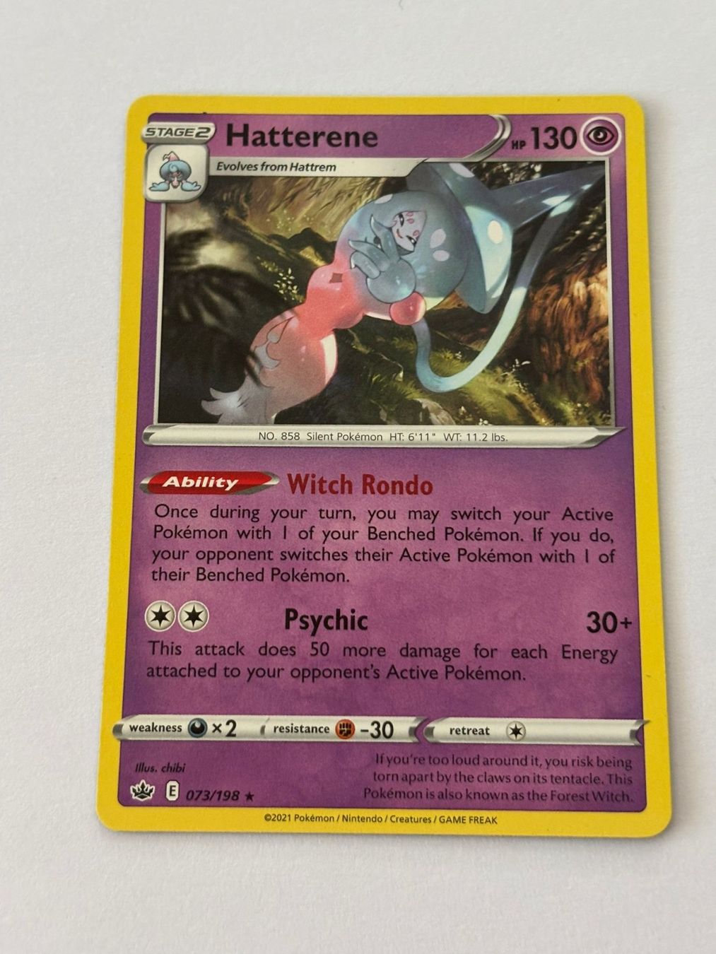Pokémon Sammelbilder & Trading cards: Hatterene 073/198 – Gebraucht aus Herisau von Seyashop_2