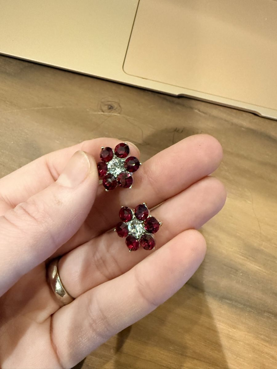 Orecchini pendenti & Orecchini a lobo: Blumen Ohrstecker, Modeschmuck, neuwertig, rot, Herbst – Nuovo (secondo la descrizione) da Dotzigen venduto da White_Warrior