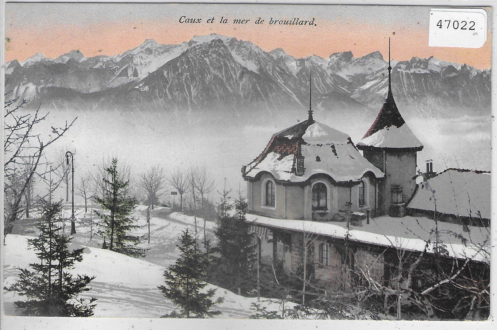 Ansichtskarten: Caux et la mer de brouillard en hiver - Litho – Gebraucht aus Ettingen von Kartenplanet