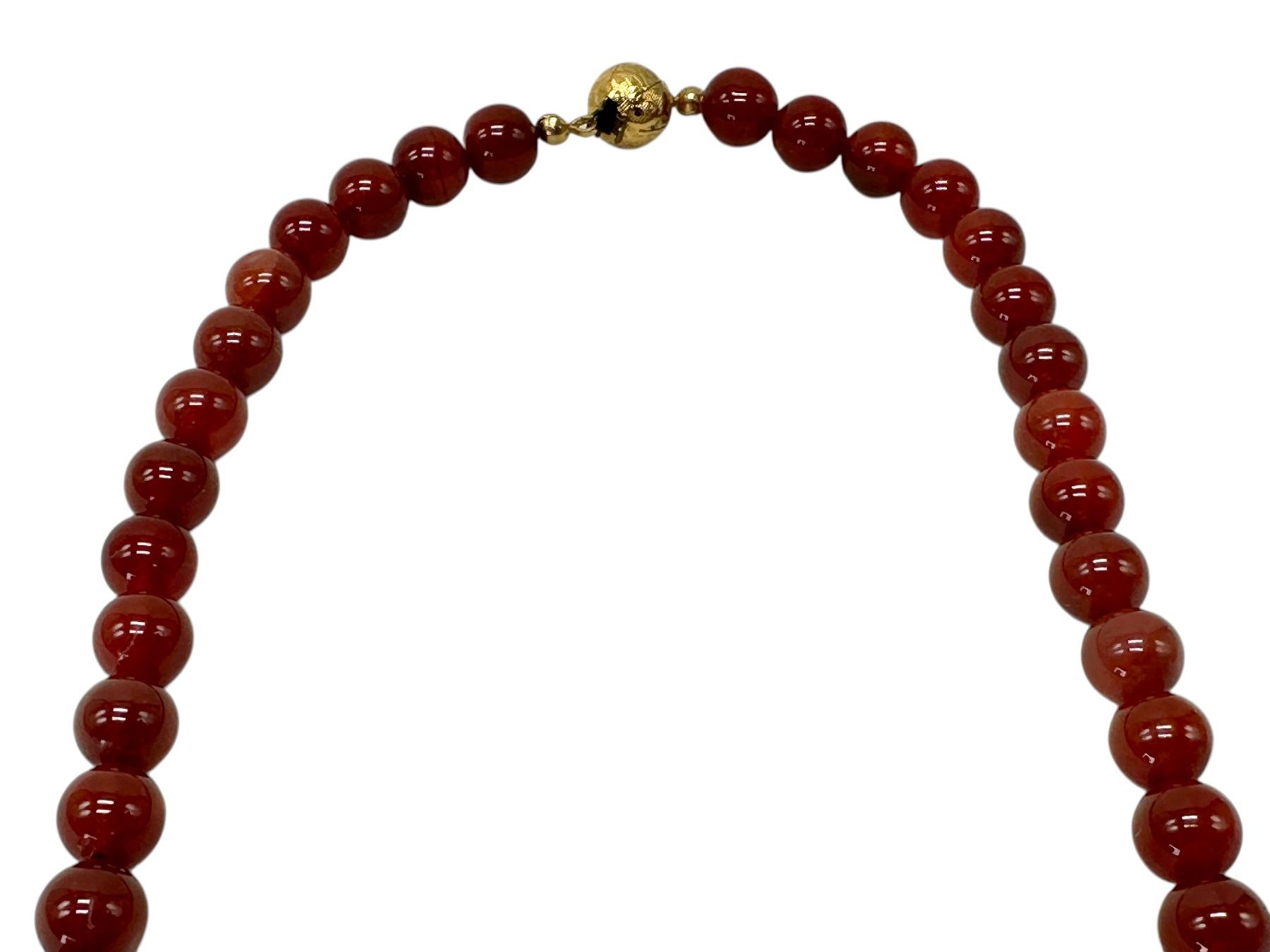 Ketten: Collier vintage en cornaline véritable, superbe éclat. 56 cm – Gebraucht aus Morges von DidisLuxeFinds 2