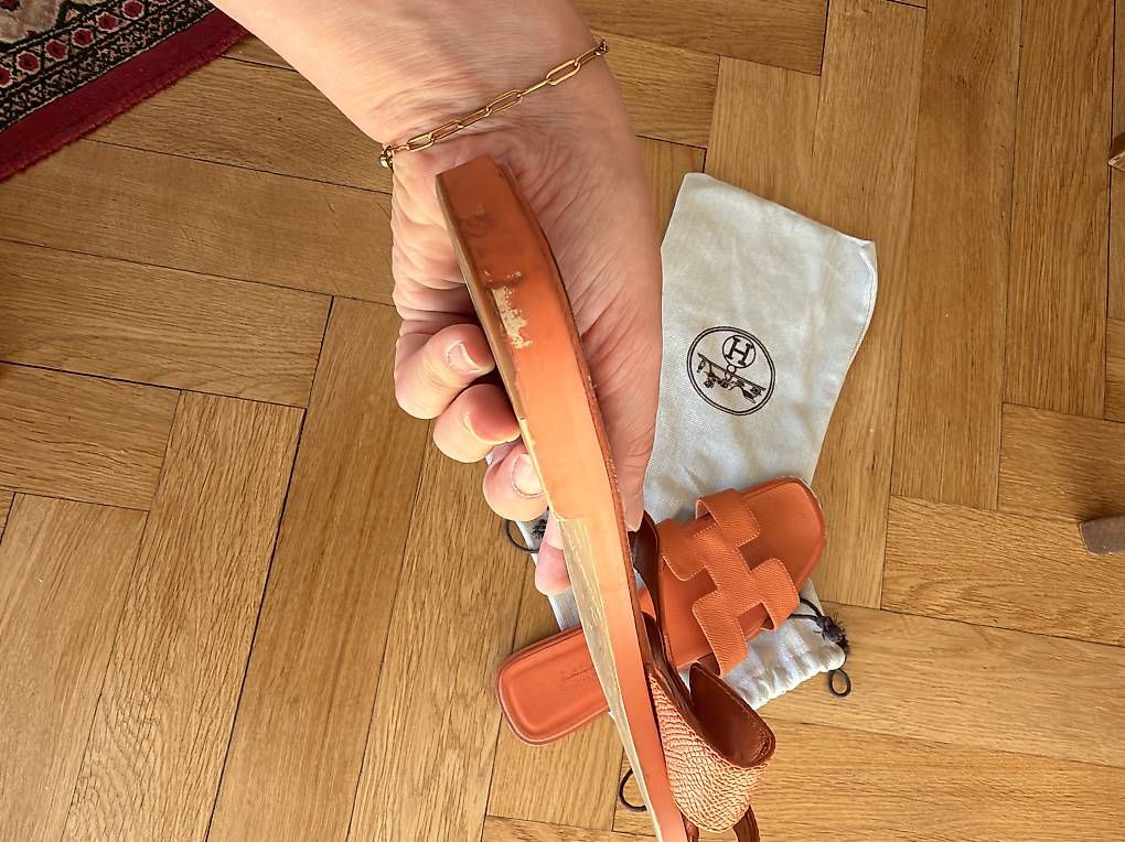 Hermès Scarpe da donna: Hermes Oran 40 Orange – Usato da Zürich venduto da charnie 3
