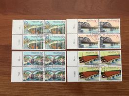 1991 CH Erstag gest.Viererblock mit Tab  (K83)