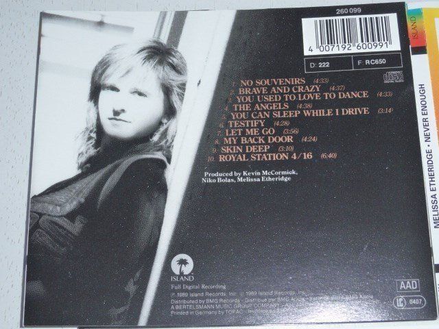 CD: 3CD's - Melissa Etheridge - Brave and Crazy, Never Enough & – Usato da Unterbäch VS venduto da diquq 2