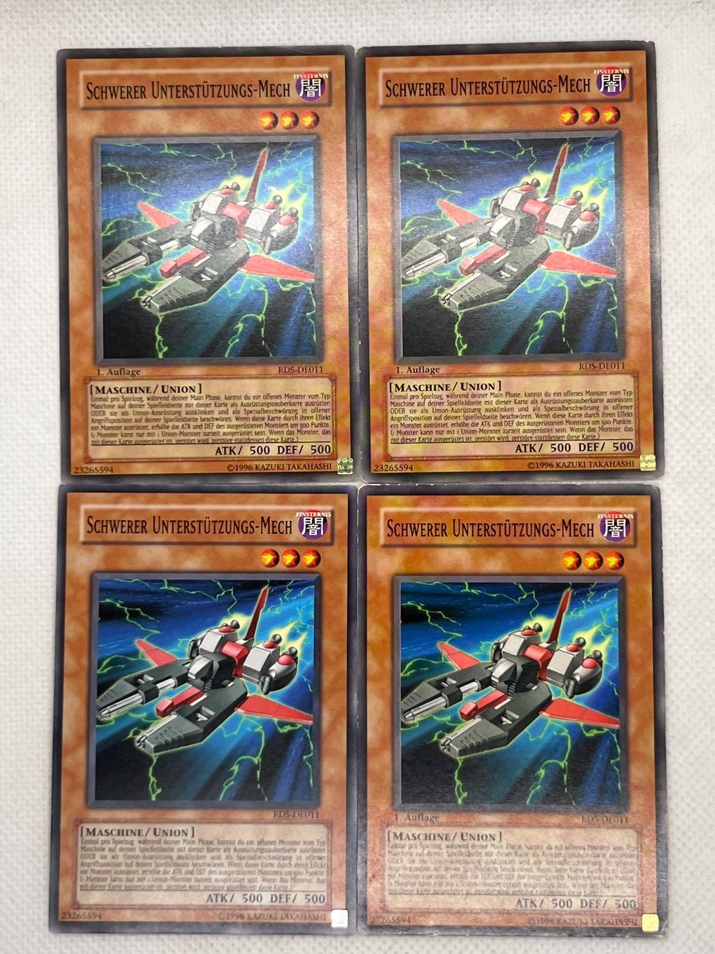 Yugioh Carte collezionabili: 4x Schwerer Unterstützungs-Mech Karten – Usato da Hinterkappelen venduto da Kim1992