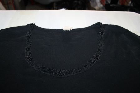 Ellen Ambre T-Shirt mit Spitze, 100% Baumwolle Gr. XL