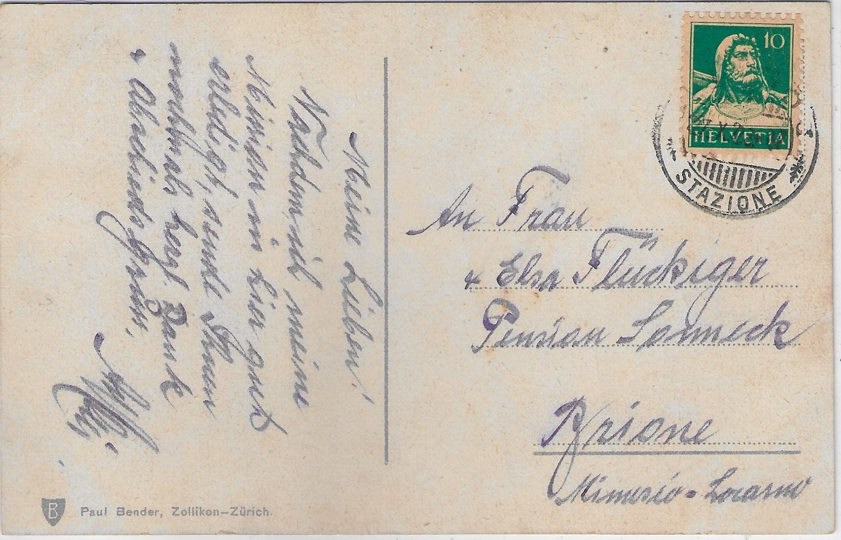 Ansichtskarten: Lugano - Quai e Monte Bre - Litho – Gebraucht aus Ettingen von Kartenplanet 1