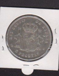 Alle Münzen: 5 Pesetas 1896 Silber – Gebraucht aus Zürich von burgi9 2