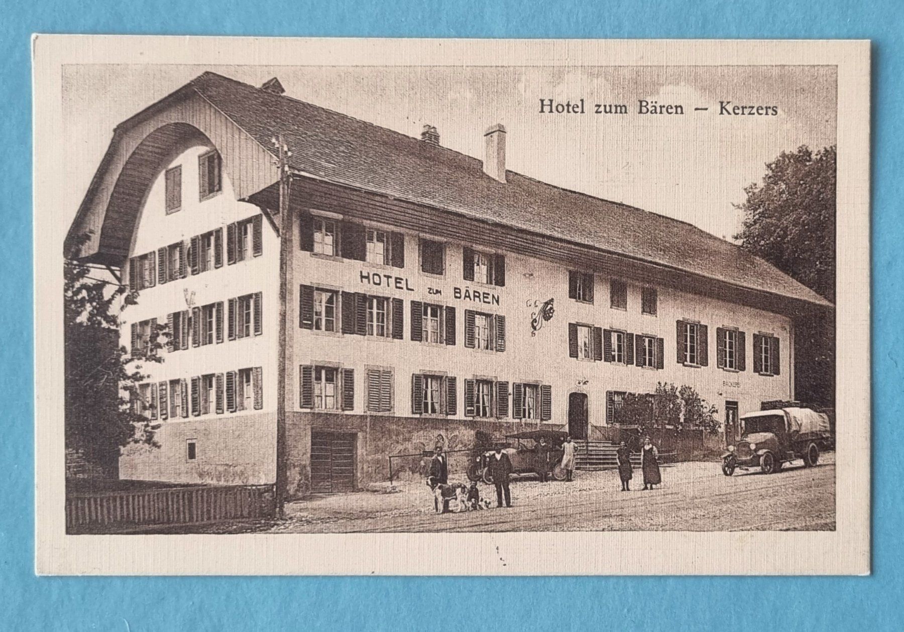 Ansichtskarten: Kerzers - Hotel Bären - 1932 – Gebraucht aus Rothrist von RROENK