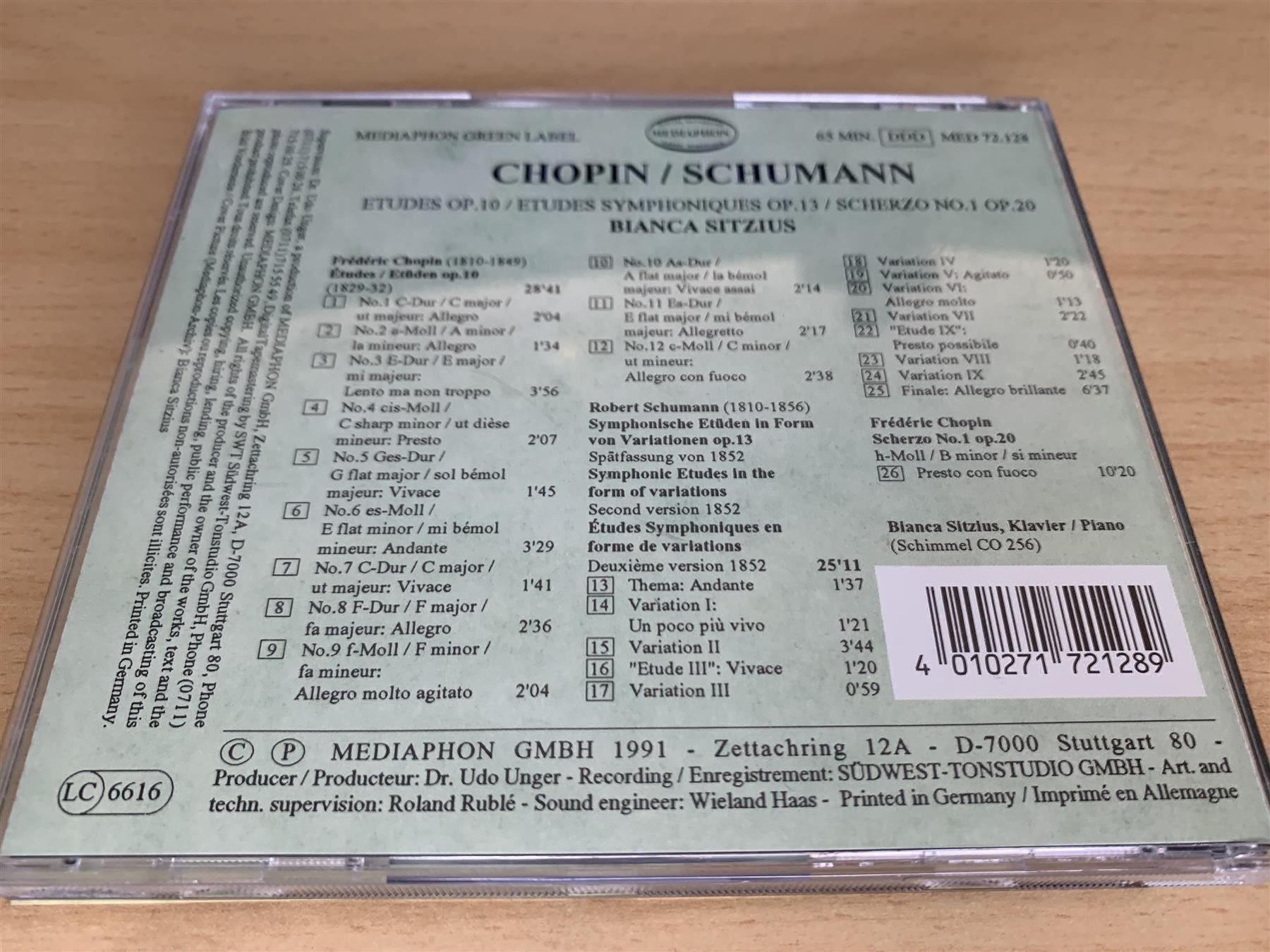 CD: Bianca Sitzius spielt Chopin/Schumann – Usato da Rikon im Tösstal venduto da Alpenmutz 1