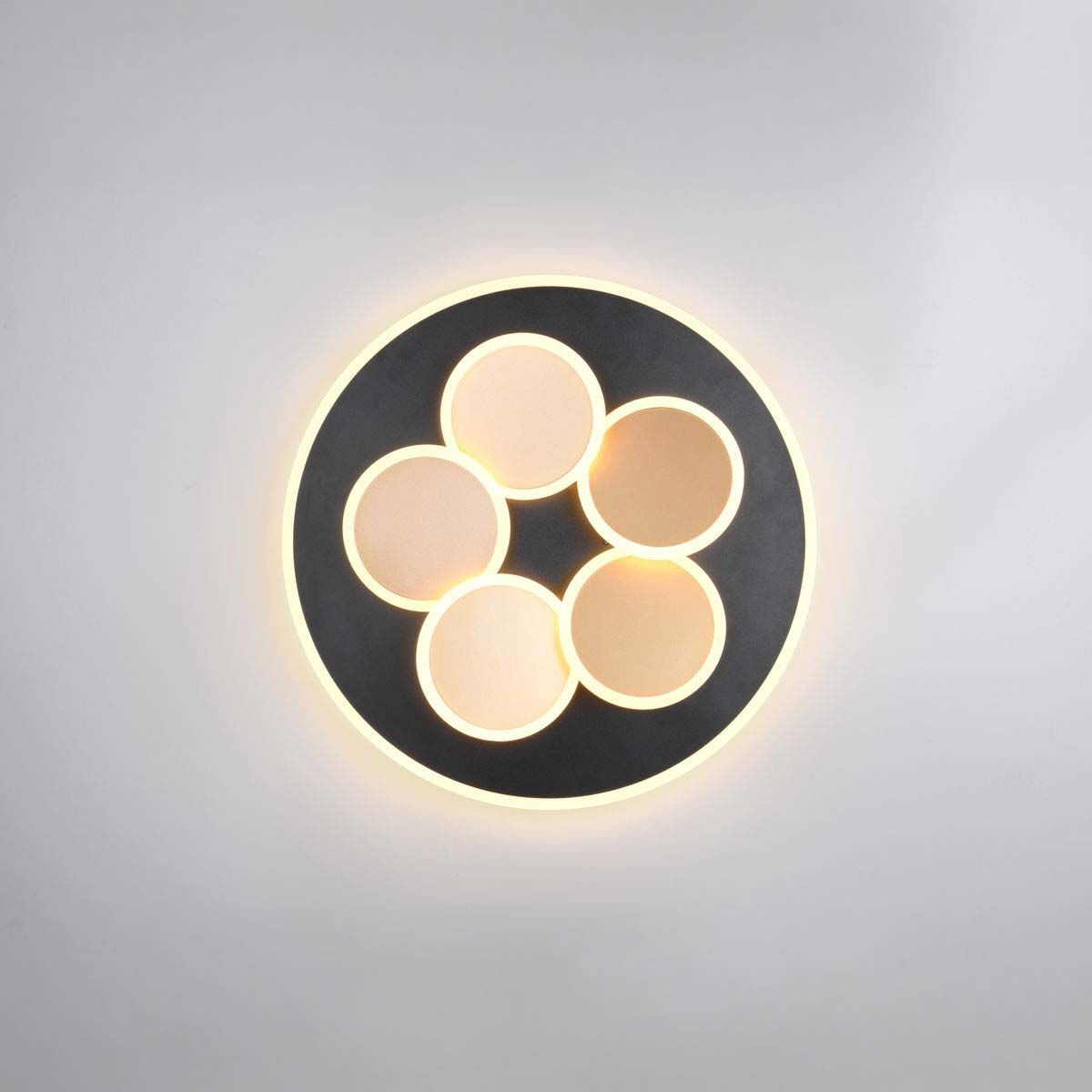 Lampadari & plafoniere: LED Deckenleuchte, Schwarz Gold, 49 cm Ø – Nuovo (secondo la descrizione) da Kreuzlingen venduto da Smart-Light 2