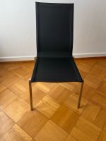 6 Gartenstühle. Textilgewebe schwarz, neu, stapelbar