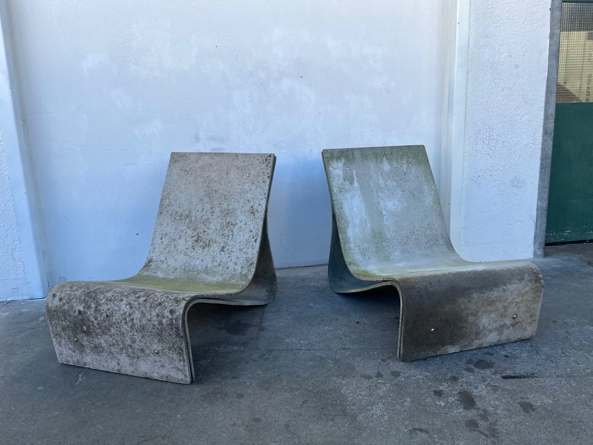 Eternit Poltrone: 2 Eternit Sponeck Sessel, nach 1991 – Usato da Zürich venduto da ERATOMIUM