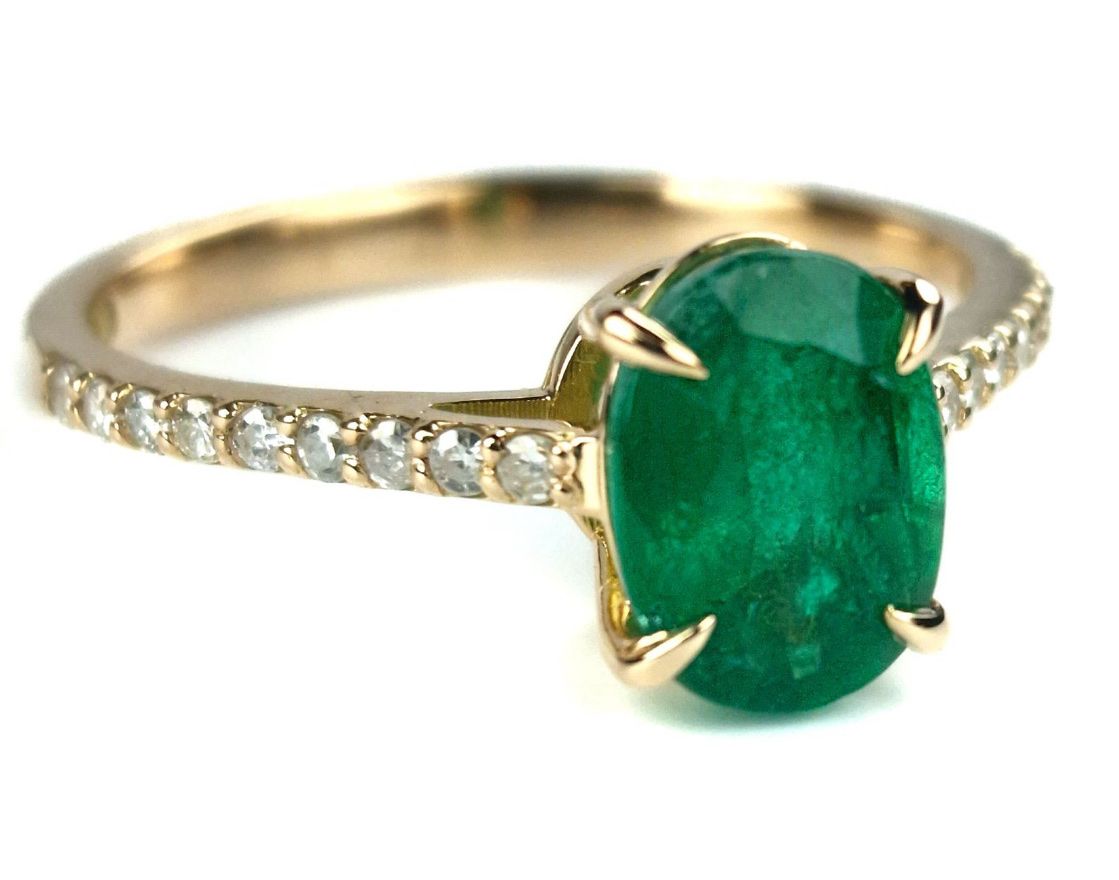 Anelli: 1.55ct Natur Smaragd Ring mit Diamanten – Nuovo e nell'imballaggio originale da Untersiggenthal venduto da TimeandShine 1