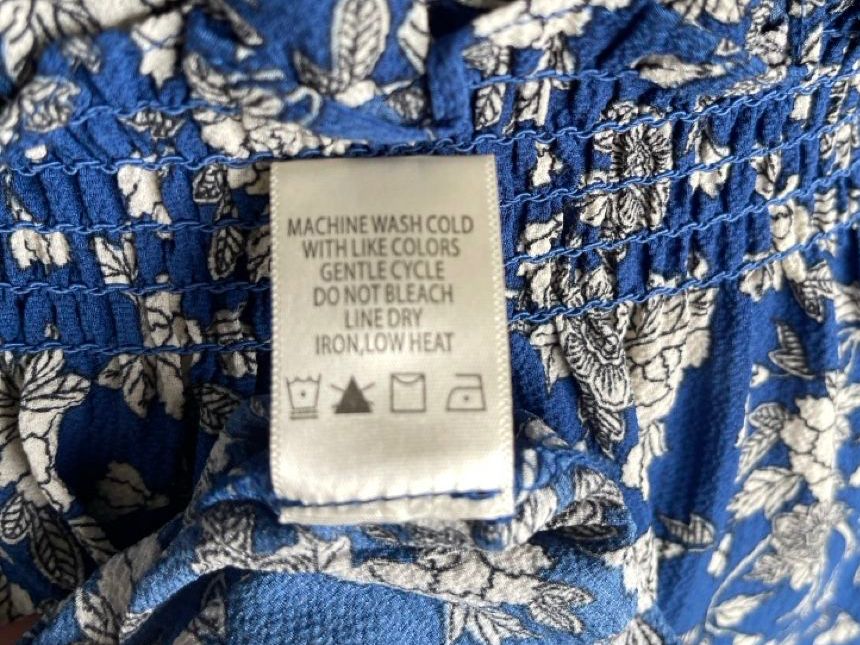Vestiti: Max Studio Blumenkleid Blau XL Volants Midikleid – Usato da Zürich venduto da Recode.Fashion 8